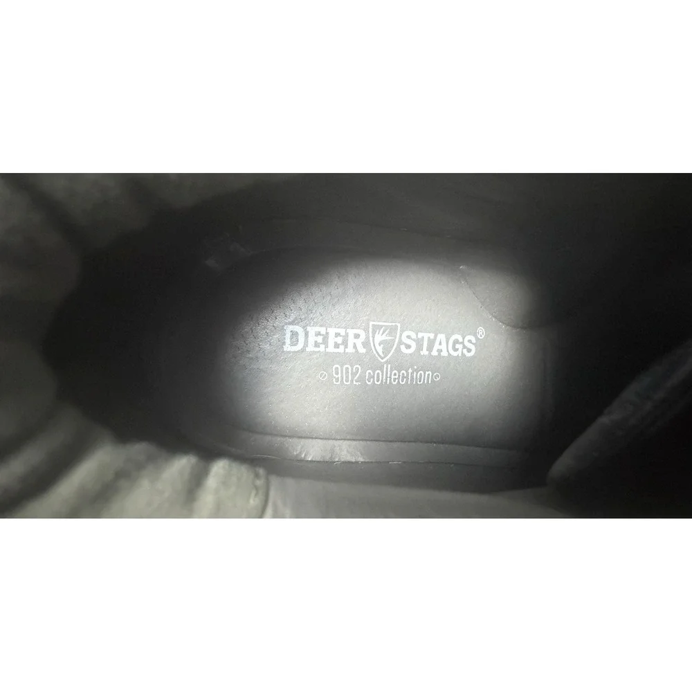 Deer Stags Williamsburg Dress Oxfords – Modern Bicycle Toe, Black, Size 14W